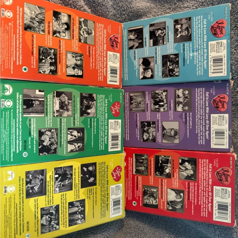 I Love Lucy VHS Set of Six